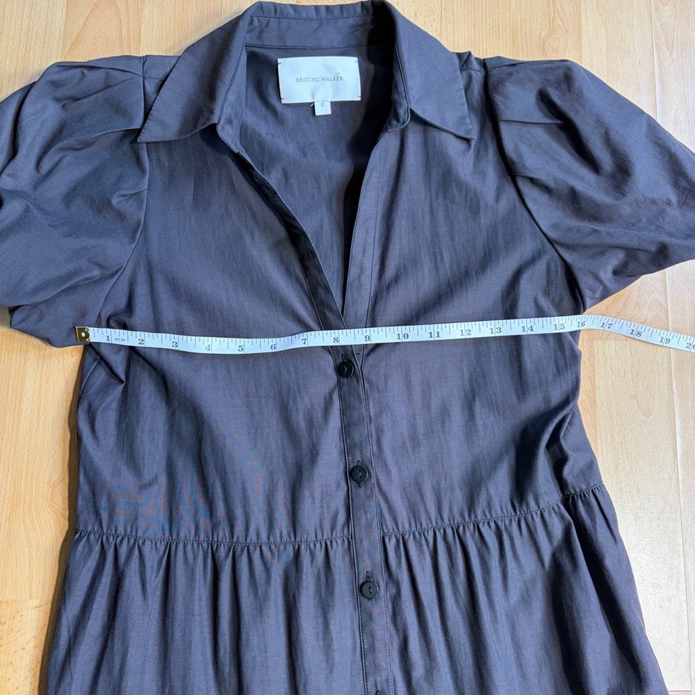 Brochu Walker‎ Havana Tiered Chocolate Brown Dress Small - Picture 7 of 8